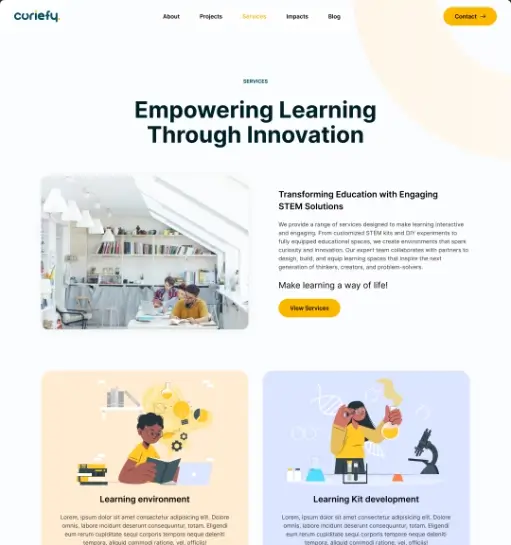 Curiefy STEM Education Platform UI gallery image 2