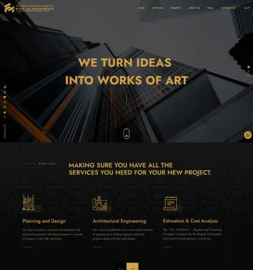 Web Design and Dev for Engineering Consultancy project showcase