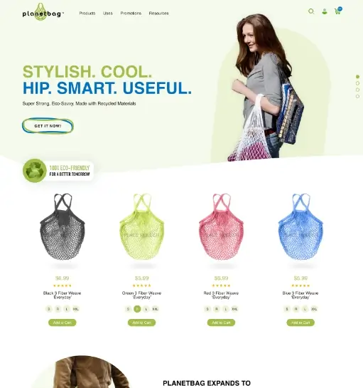 Sustainable Retail E-commerce Homepage gallery image 1
