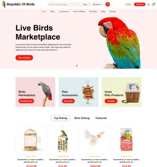 Pet Marketplace E-commerce UI gallery image 1