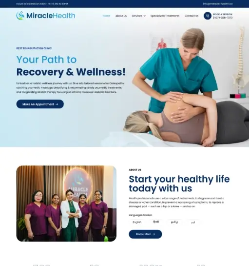 SA Miracle Health Clinic Website gallery image 1